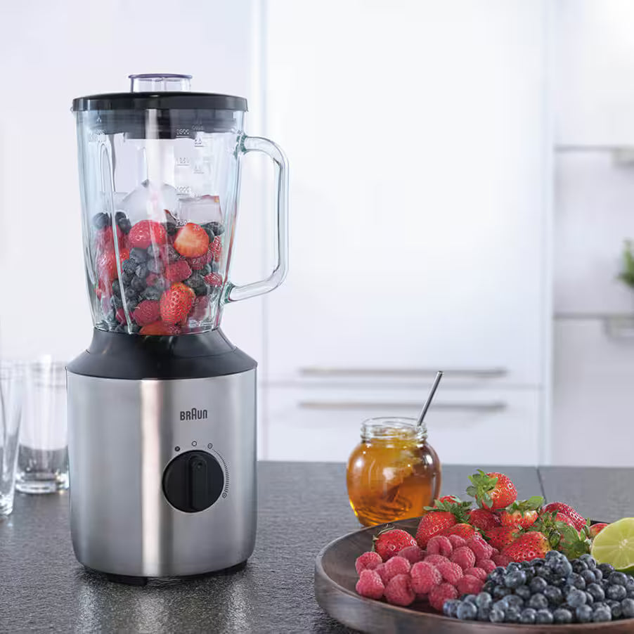 Braun PowerBlend 3 Countertop Blender with Attachments 2 Liter 800 Watt  - JB 3272 SI