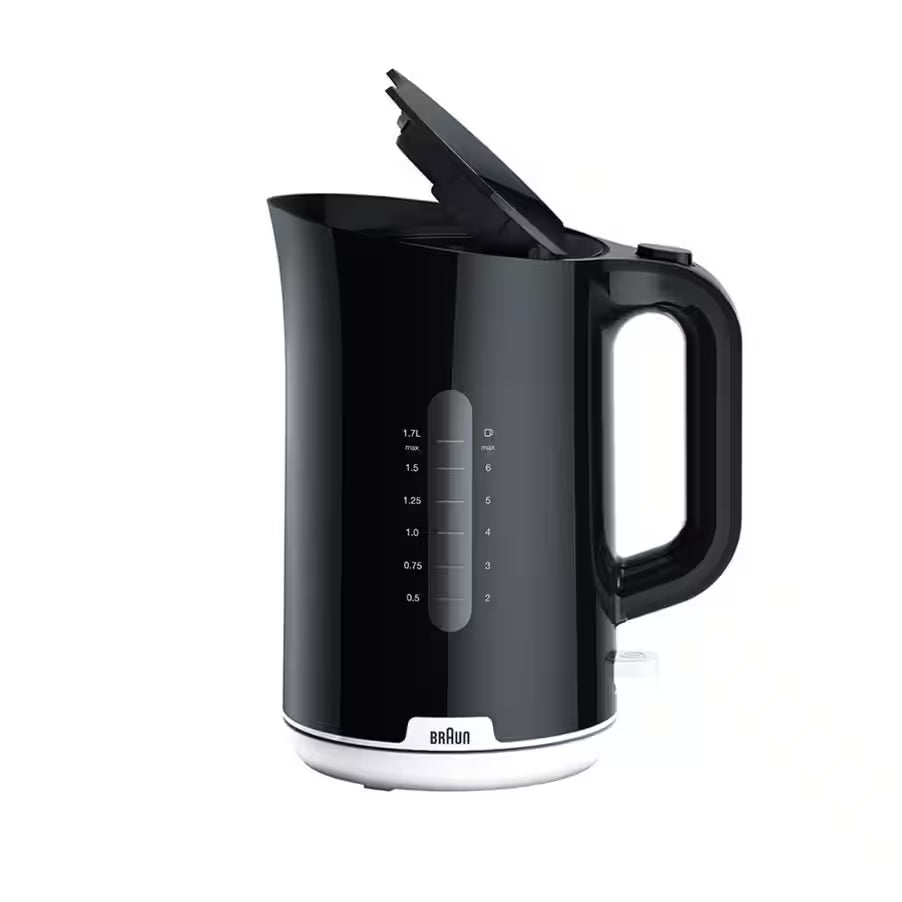 Braun Breakfast1 Water Kettle  1.7 Liter 2200 Watt   - WK1100BK