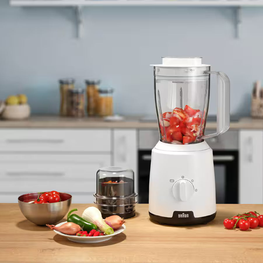 Braun PowerBlend 1 Countertop Blender 1.5 Liter 600 Watt  - JB1015WH