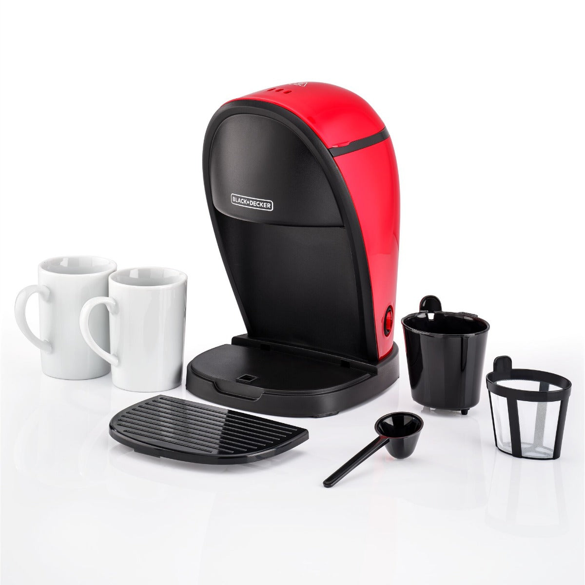 BLACK+DECKER  Espresso Machine , 250 milliliter 2 Cups , Red Black - DCM48-B5