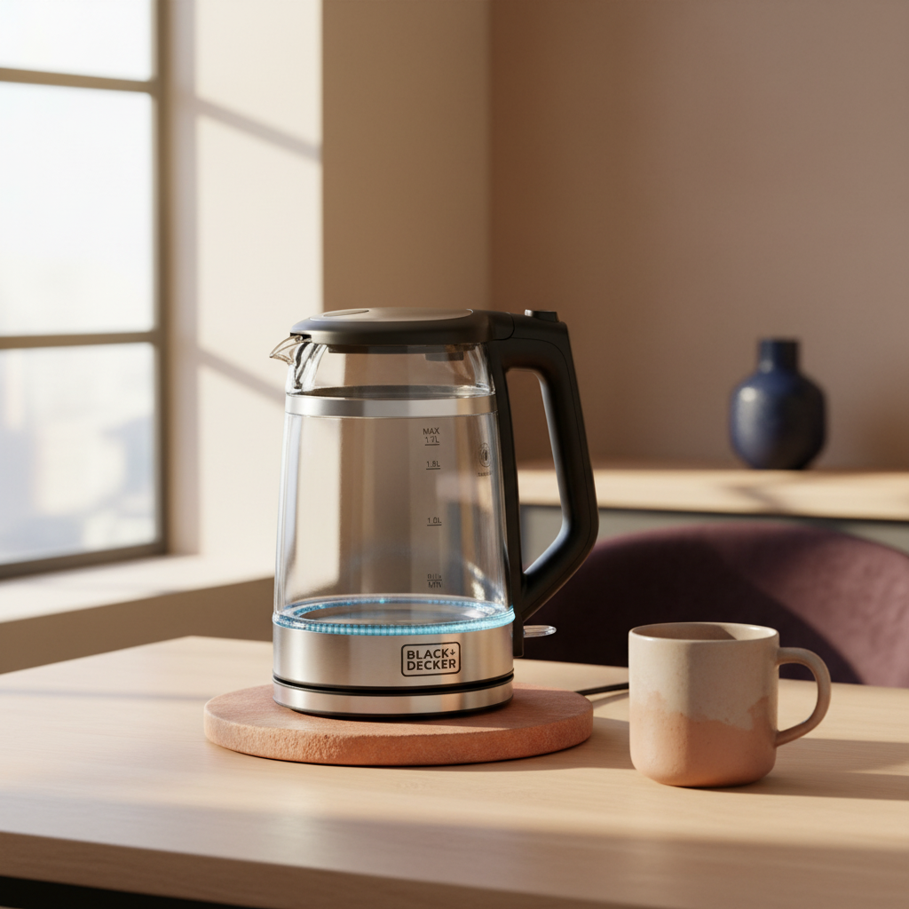 BLACK+DECKER Electric Kettle , 1.7 Liter 2200 Watt , Multi Color - GK220-B5