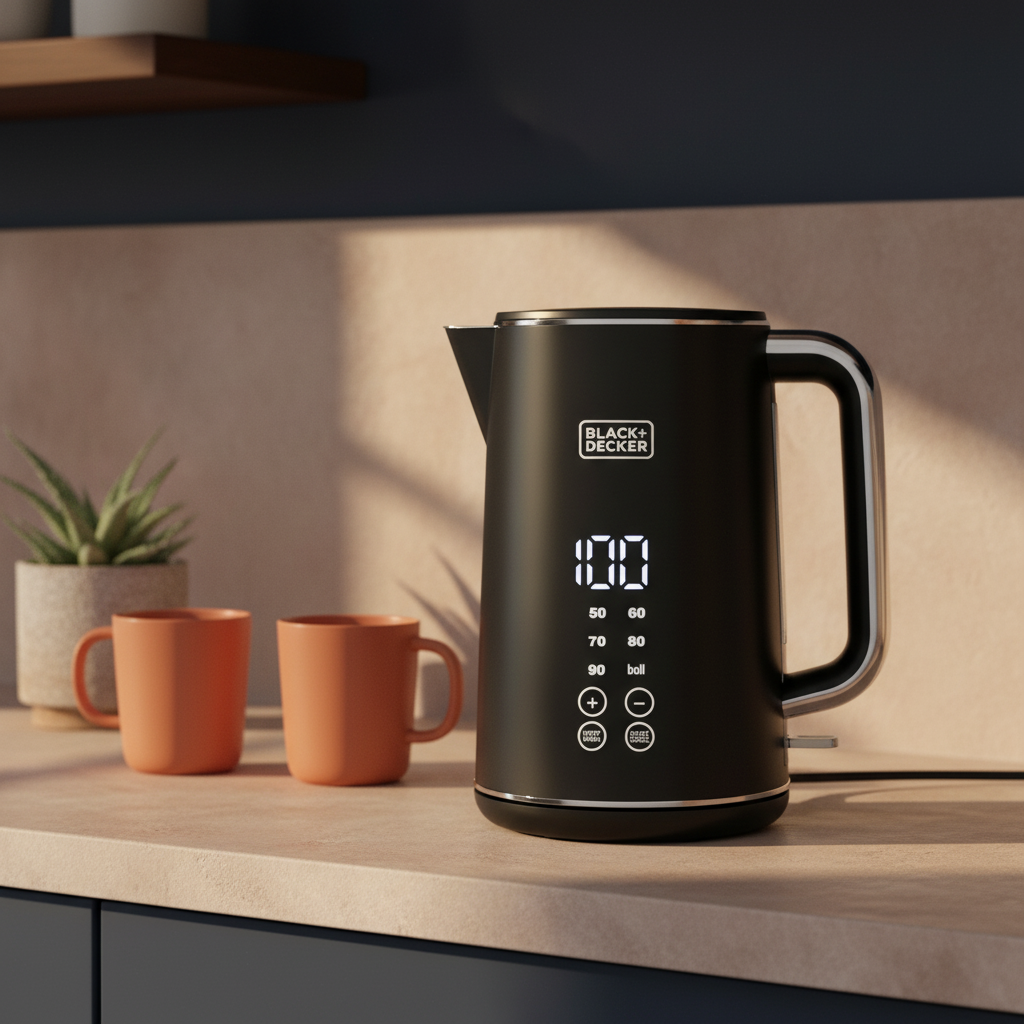 BLACK+DECKER Electric Kettle , 1.7 Liter 2200 Watt , Black - JCD200-B5