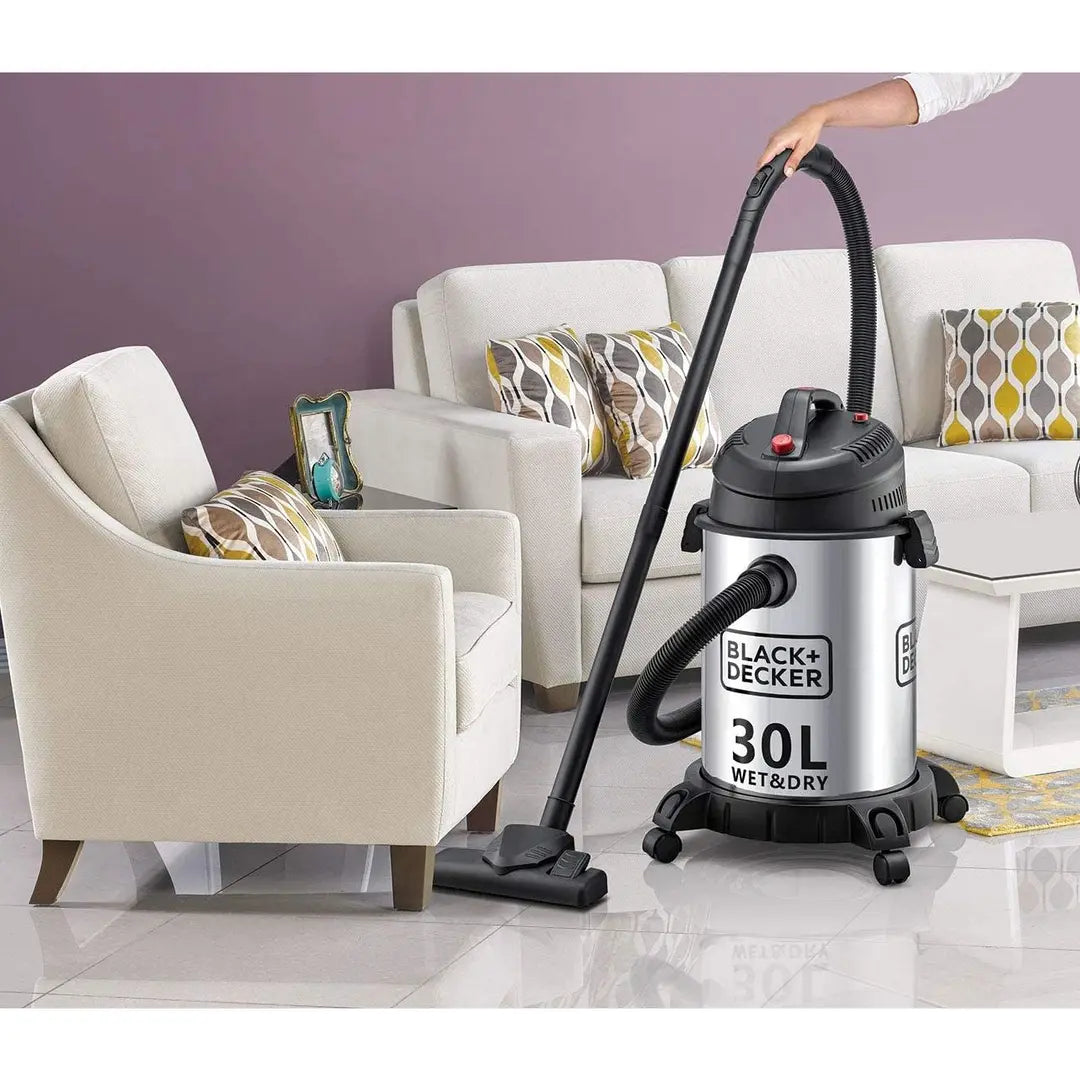BLACK+DECKER Drum Vacuum Cleaner , Silver Black - WV1450-B5