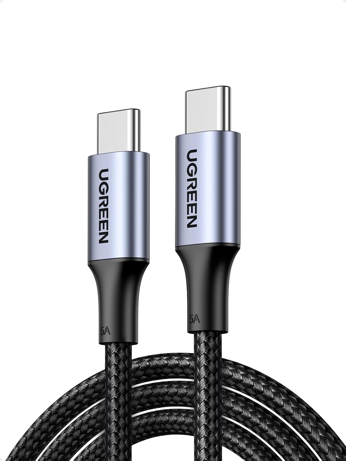 UGREENU USB-C to USB-C PD Fast Charging Cable 100W Max Space Gray 1m