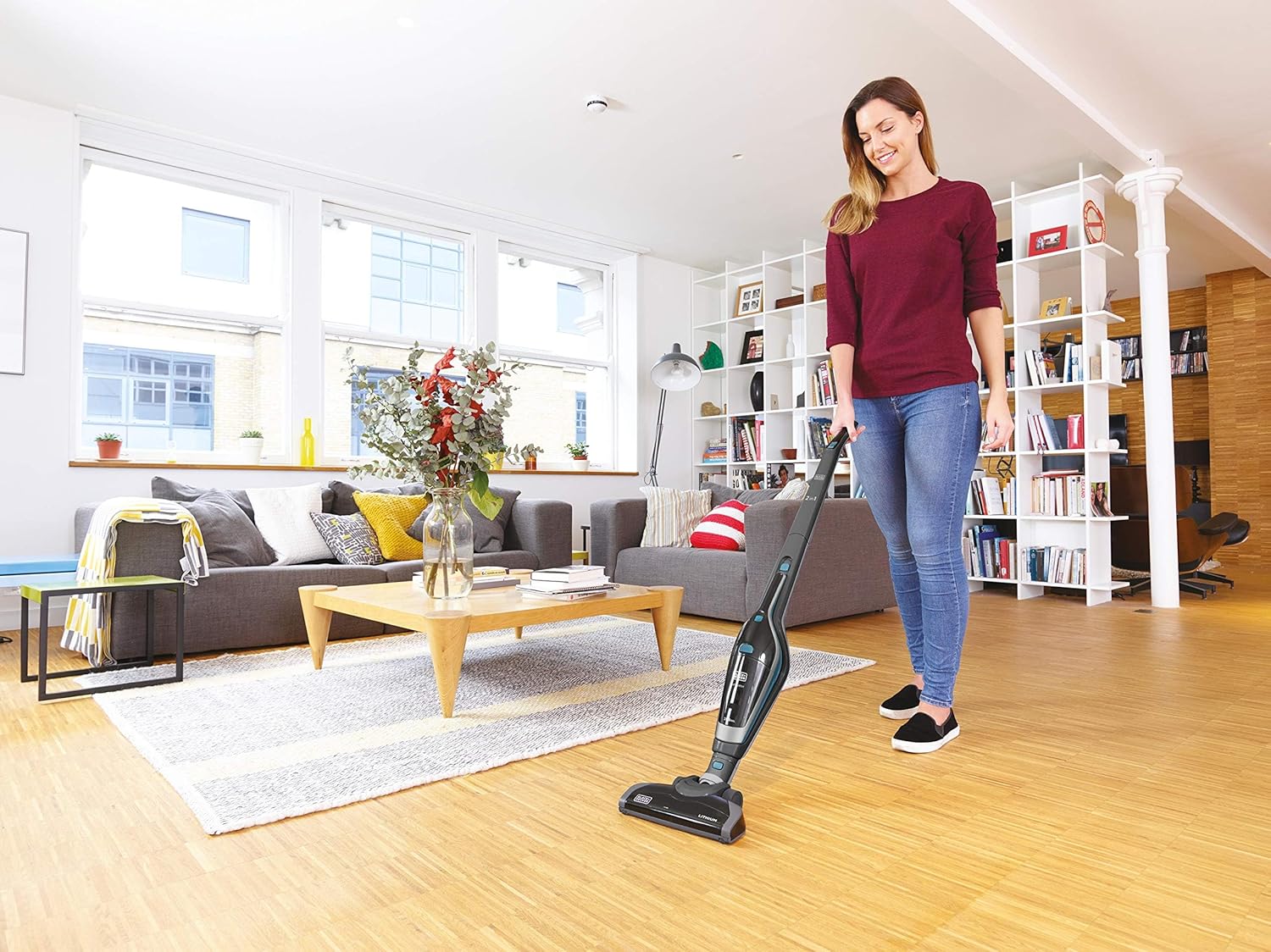 BLACK+DECKER 2 in 1 Stick Vacuum Cleaner , 28.8 Watt , Multi Color - SVA420B