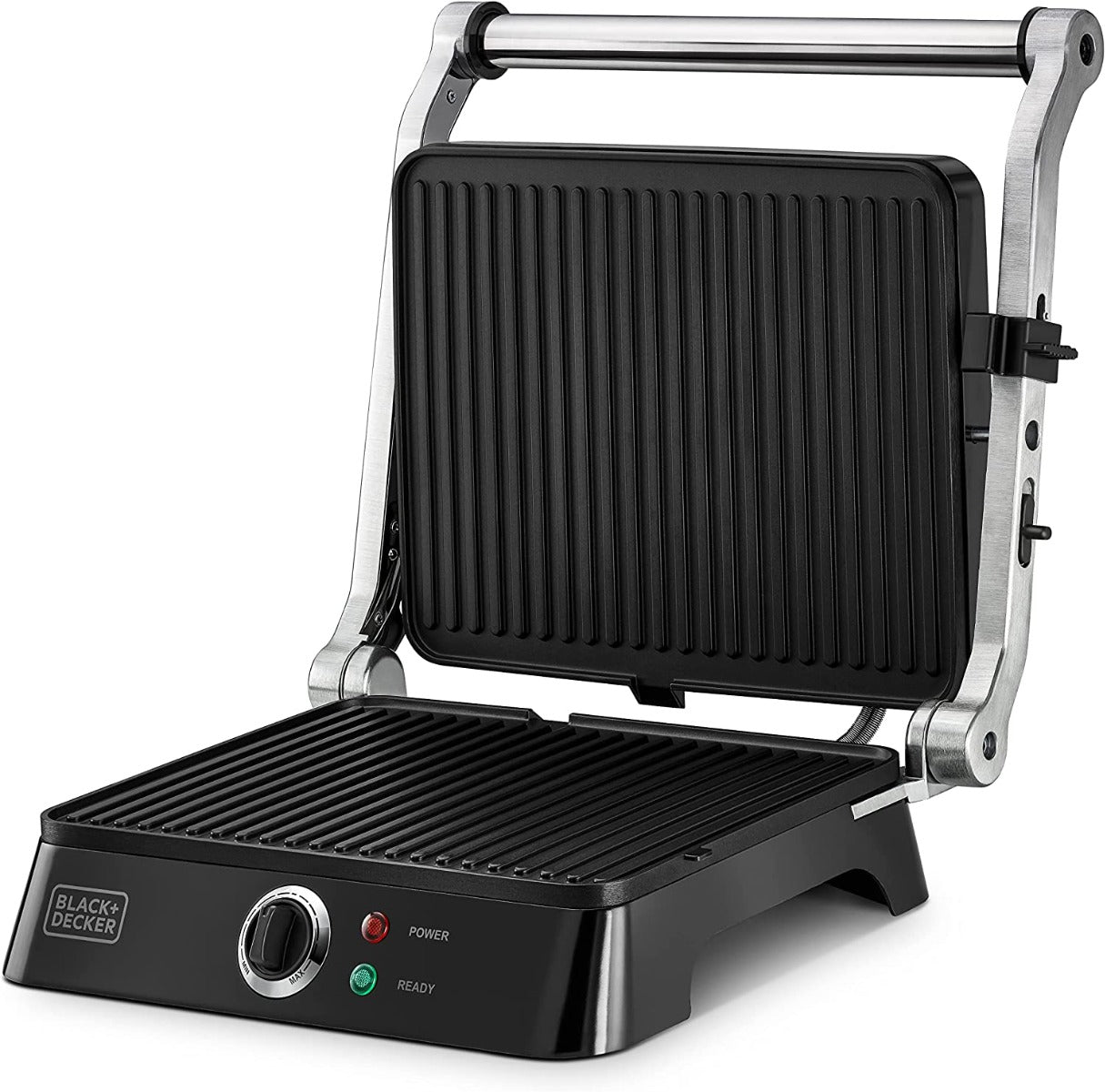 BLACK+DECKER Electric Grill , 1400 Watt , Black Silver - CG1400-B5