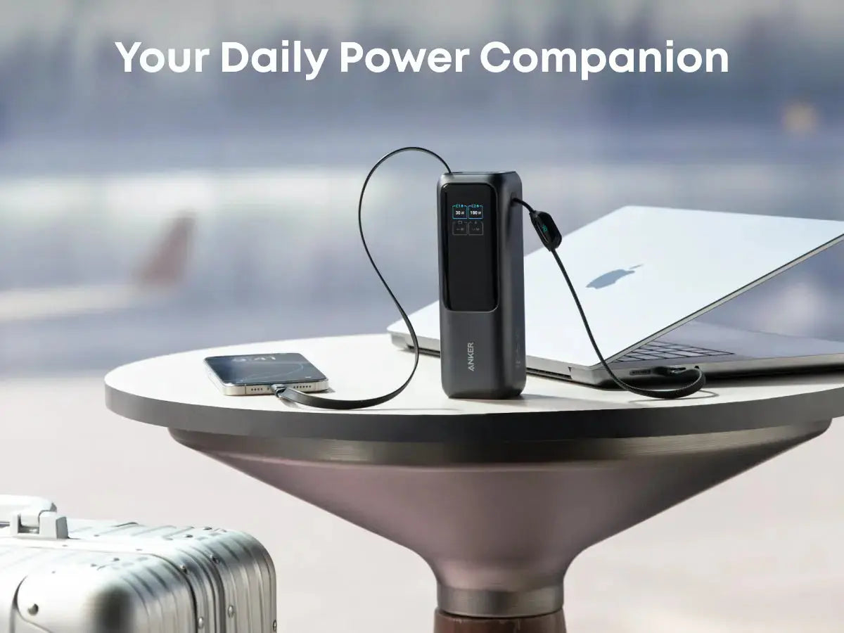 ANKER Zolo PowerBank 25K 165W كابلات مدمجة