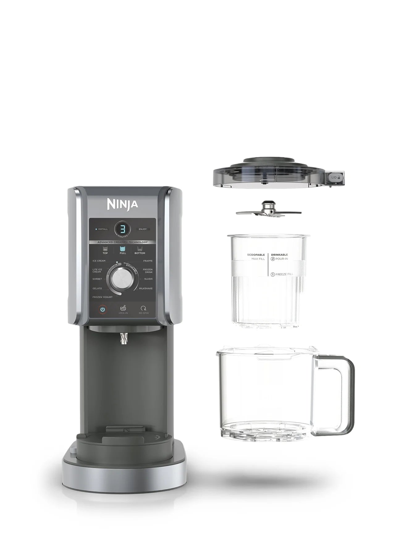 Ninja CREAMi Deluxe 10-in-1 Ice Cream and Frozen Drink Maker NC501