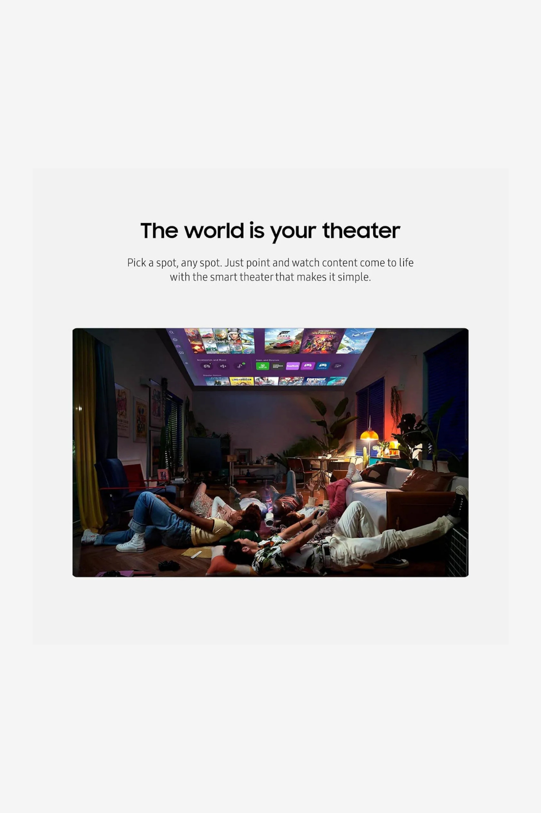 Samsung The Freestyle DLP Projector, White - LFF3C
