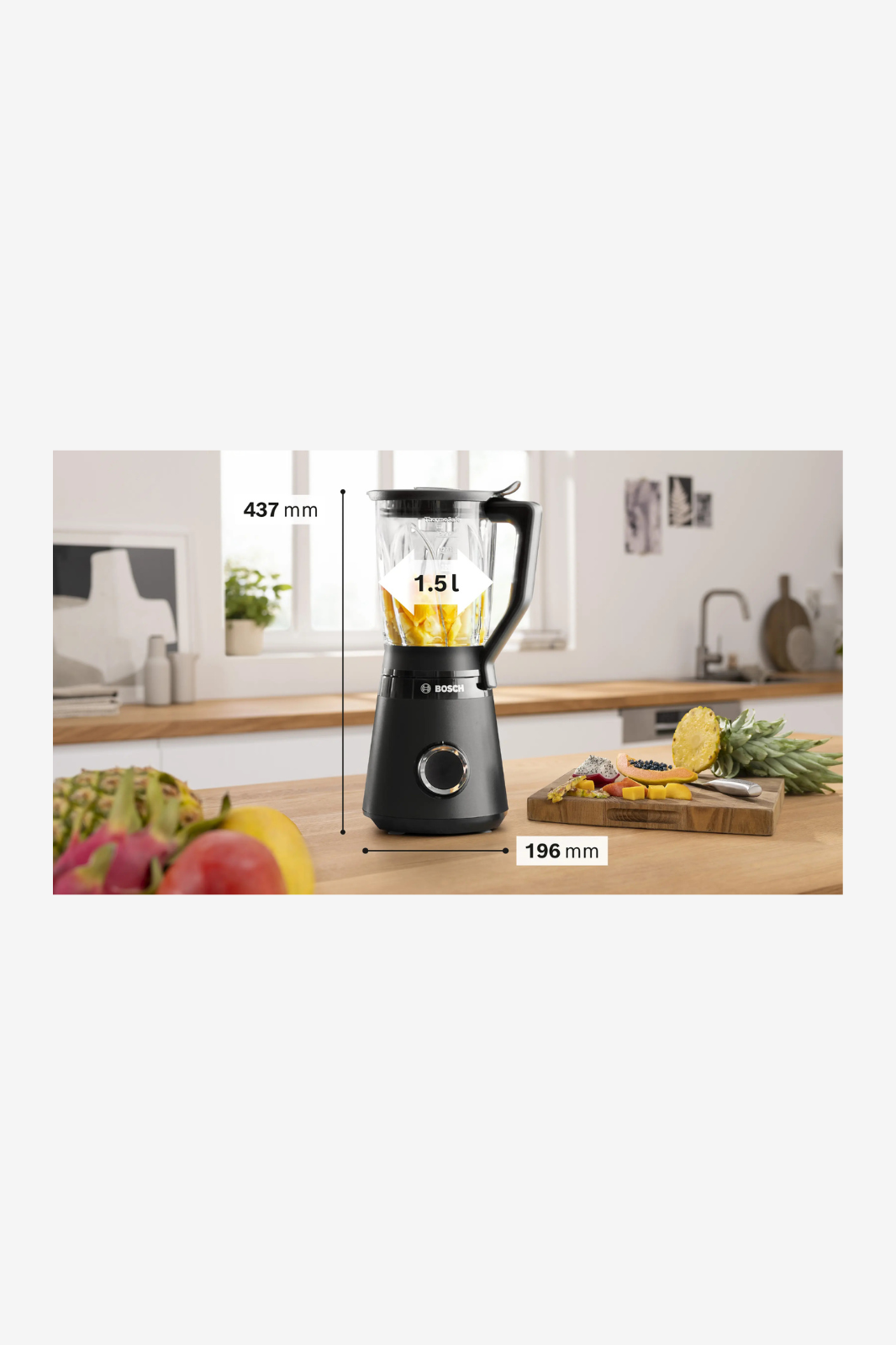 BOSCH VitaPower 1200W Blender, Black Glass, MMB6172B