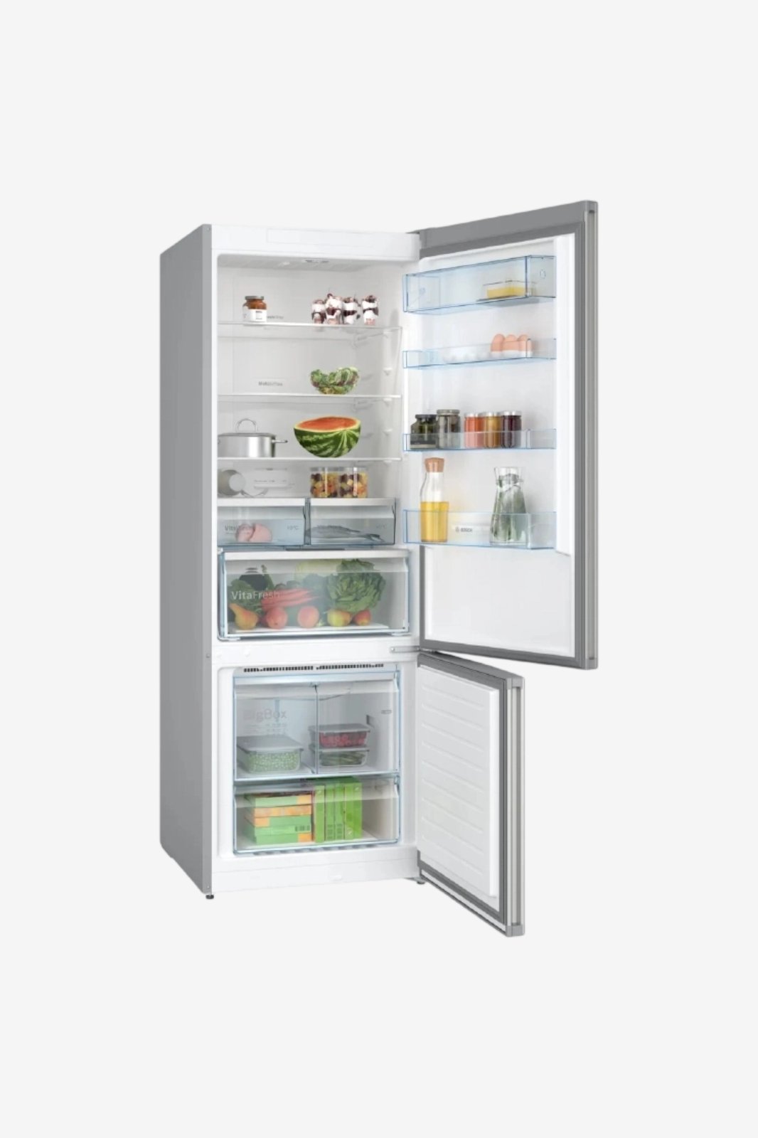 BOSCH refrigerator, 505 litres, combi, digital silver model, KGN56CI30U