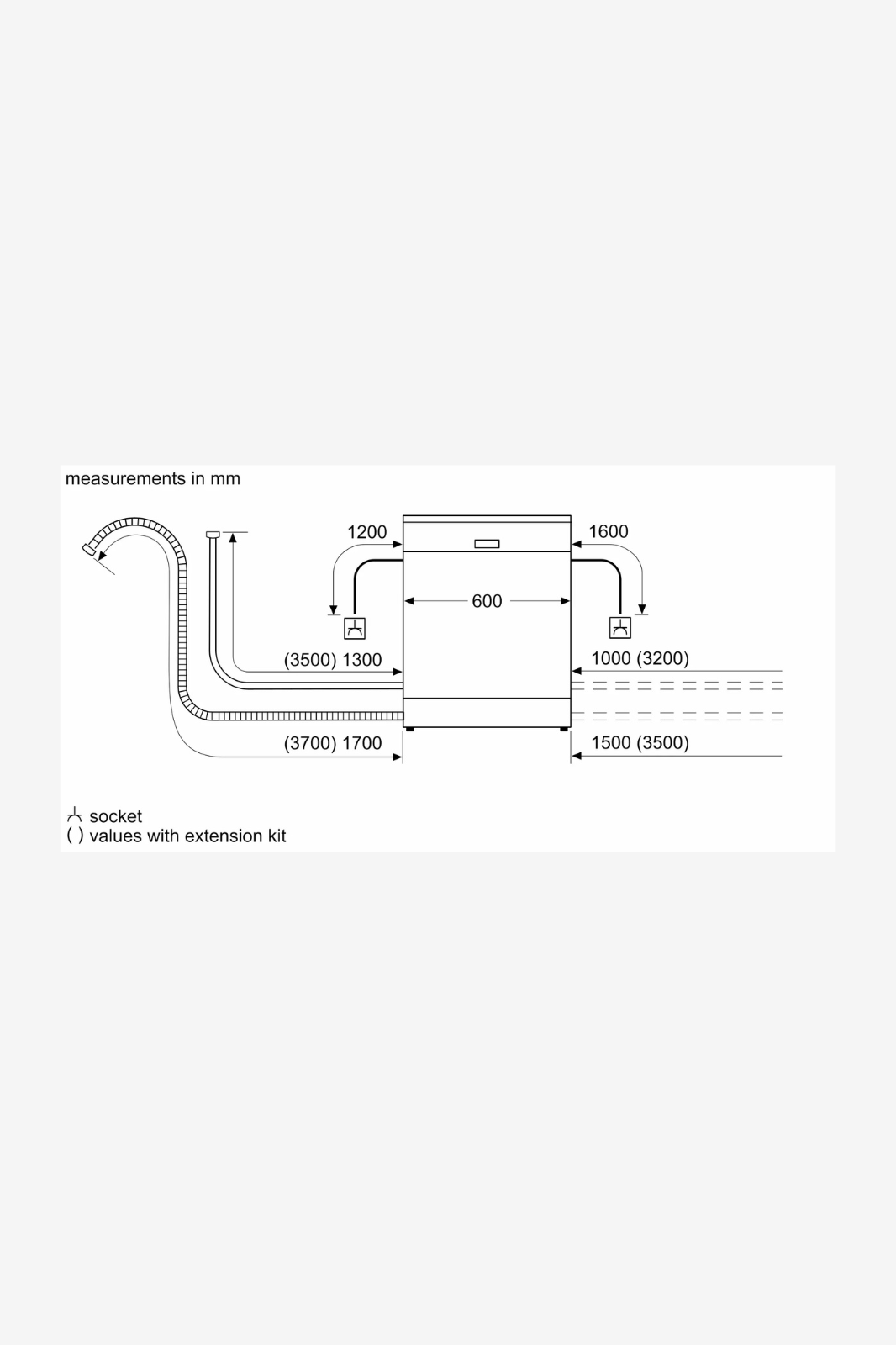 BOSCH Series 2 Built-in Dishwasher, 13 Place Settings, 60cm, White – SMV26DX00T