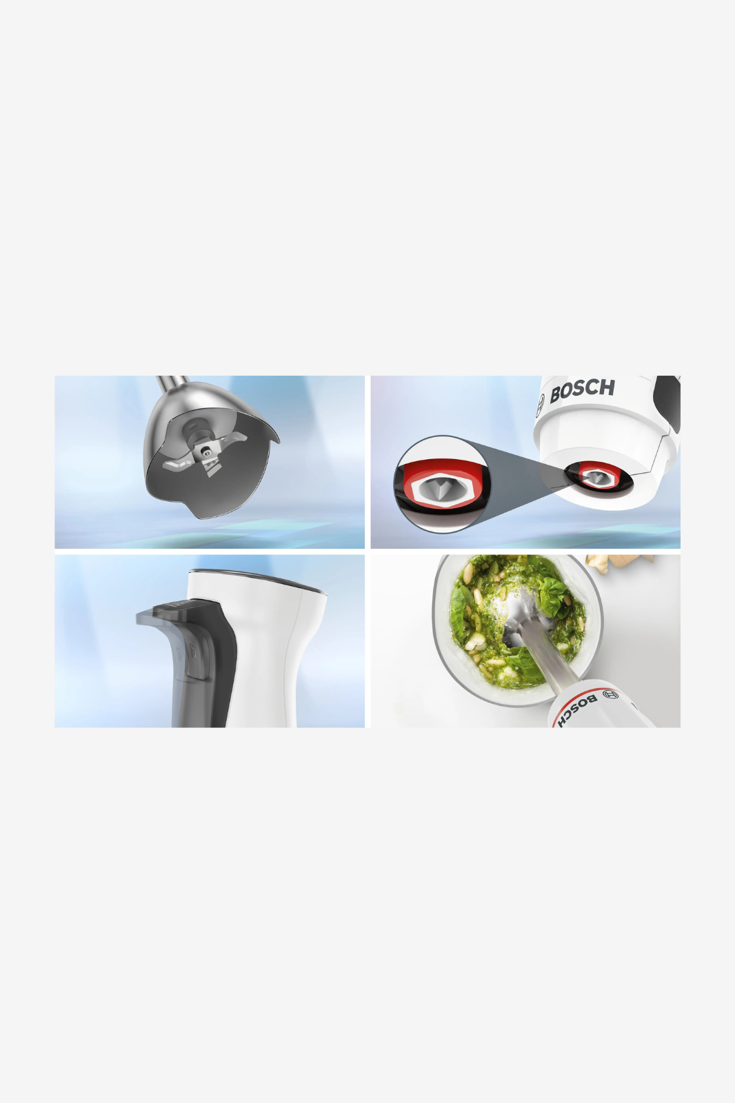 BOSCH Hand blender  800 Watt ErgoMaster with accessories white x black MSM4W420