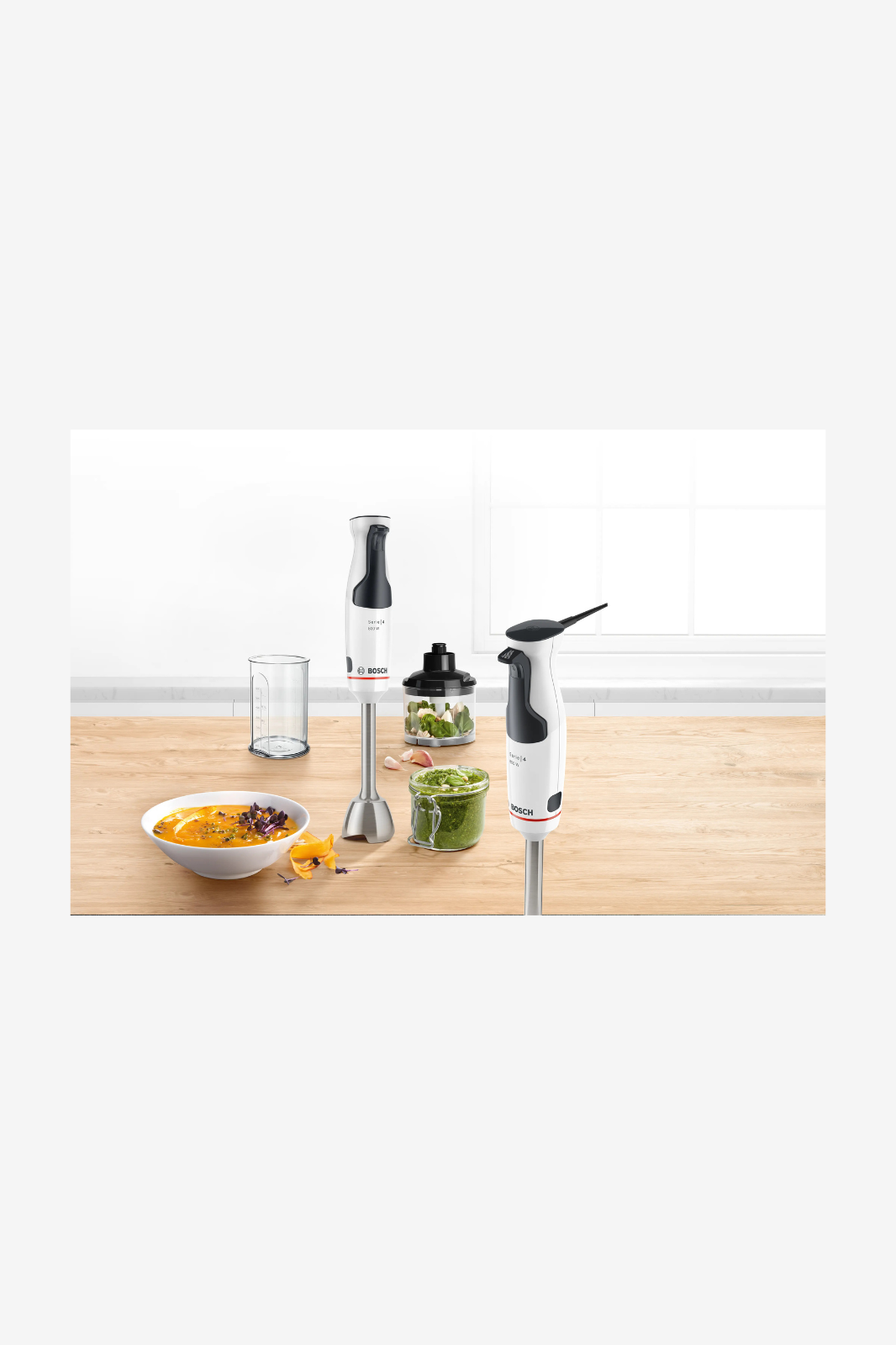 BOSCH Hand blender  800 Watt ErgoMaster with accessories white x black MSM4W420
