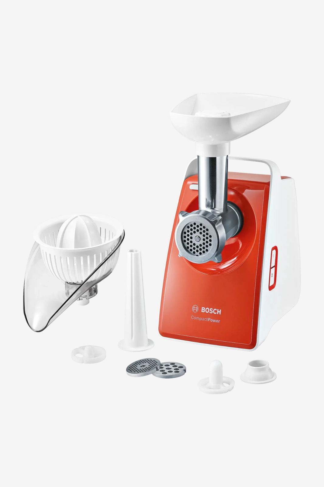 BOSCH Compact Power Meat Grinder, 1600 Watt, White / Red – MFW3630I