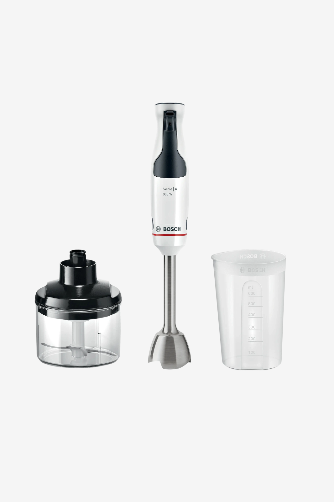 BOSCH Hand blender  800 Watt ErgoMaster with accessories white x black MSM4W420