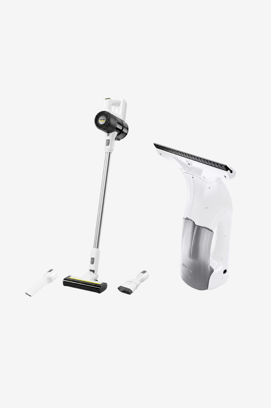 Kärcher Bundle KVA 2 Cordless Bagless Vacuum Cleaner with 600ml HEPA Filter and 180° Swivel Joint + KWI 1 Glass and Mirror Cleaning Machine