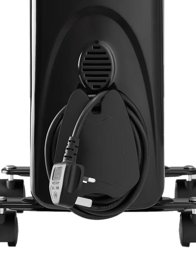 BLACK+DECKER Oil Heater , 11 Fins , 2500 Watt Black Gold - OR011