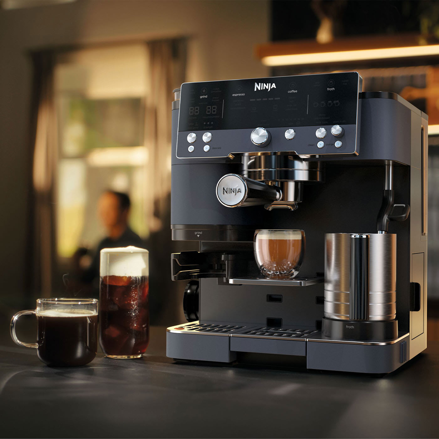 ماكينة تحضير الإسبريسو Ninja Luxe Café Premier ES601