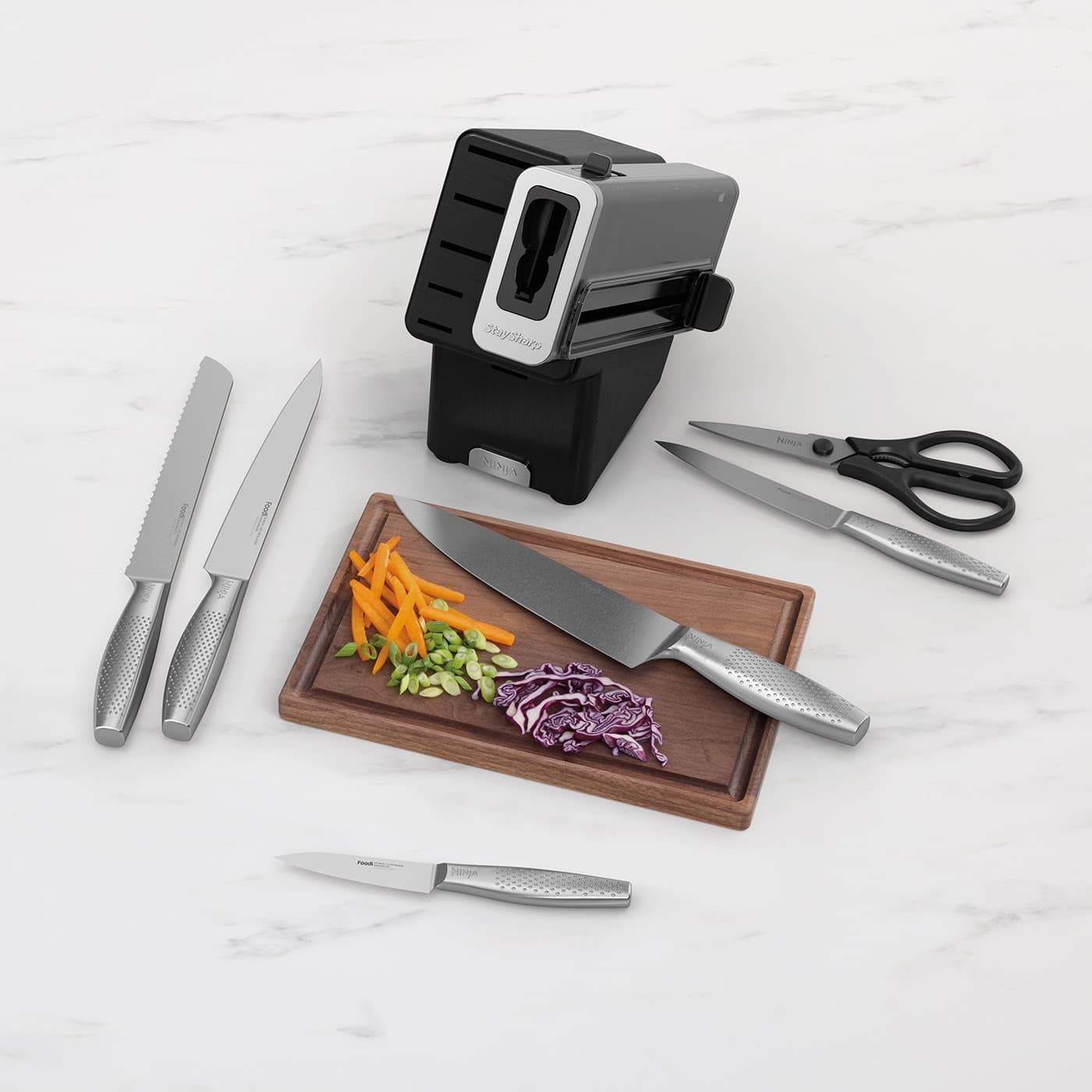 Ninja StaySharp Stainless 6-Piece Knife Set & Block K62006EU
