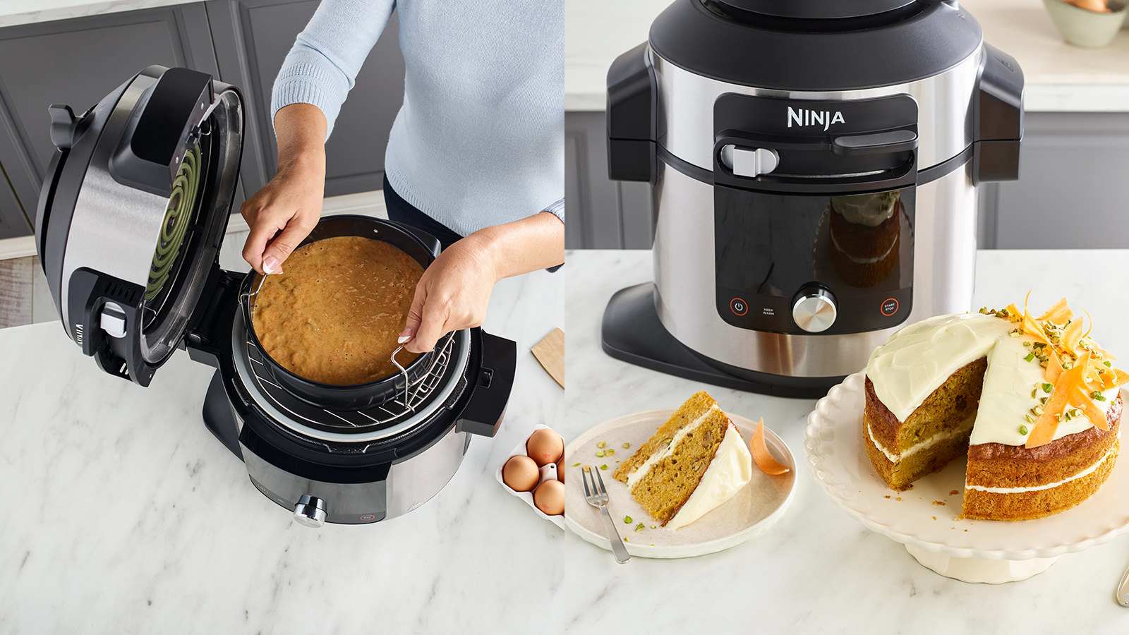 جهاز الطهي المتعدد Ninja Foodi MAX 15-في-1 سمارت ليد مع نظام الطهي الذكي سعة 7.5 لتر OL750