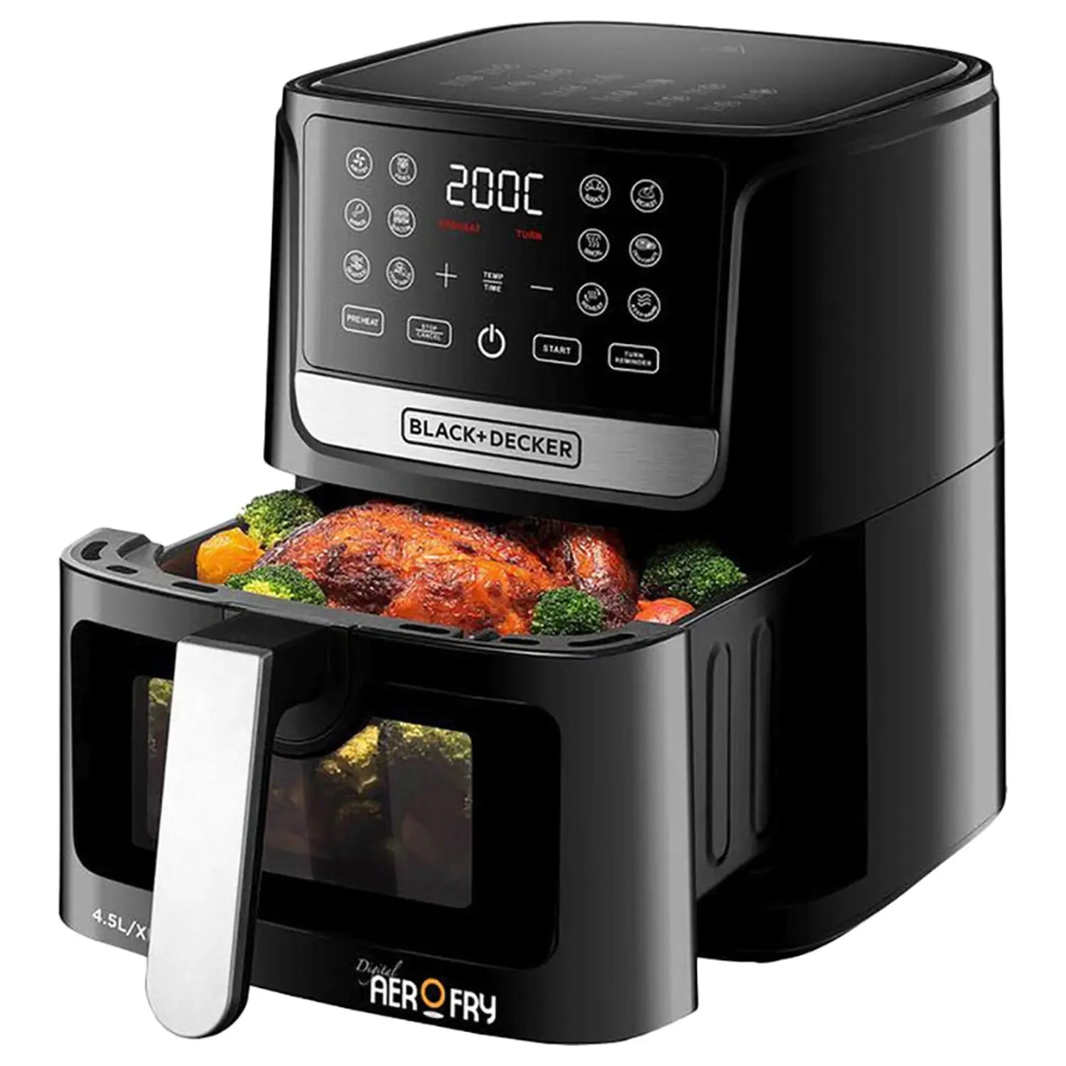 BLACK+DECKER  Digital AerOFry Air Fryer Extra Large 4.5L 1500W  AF4500