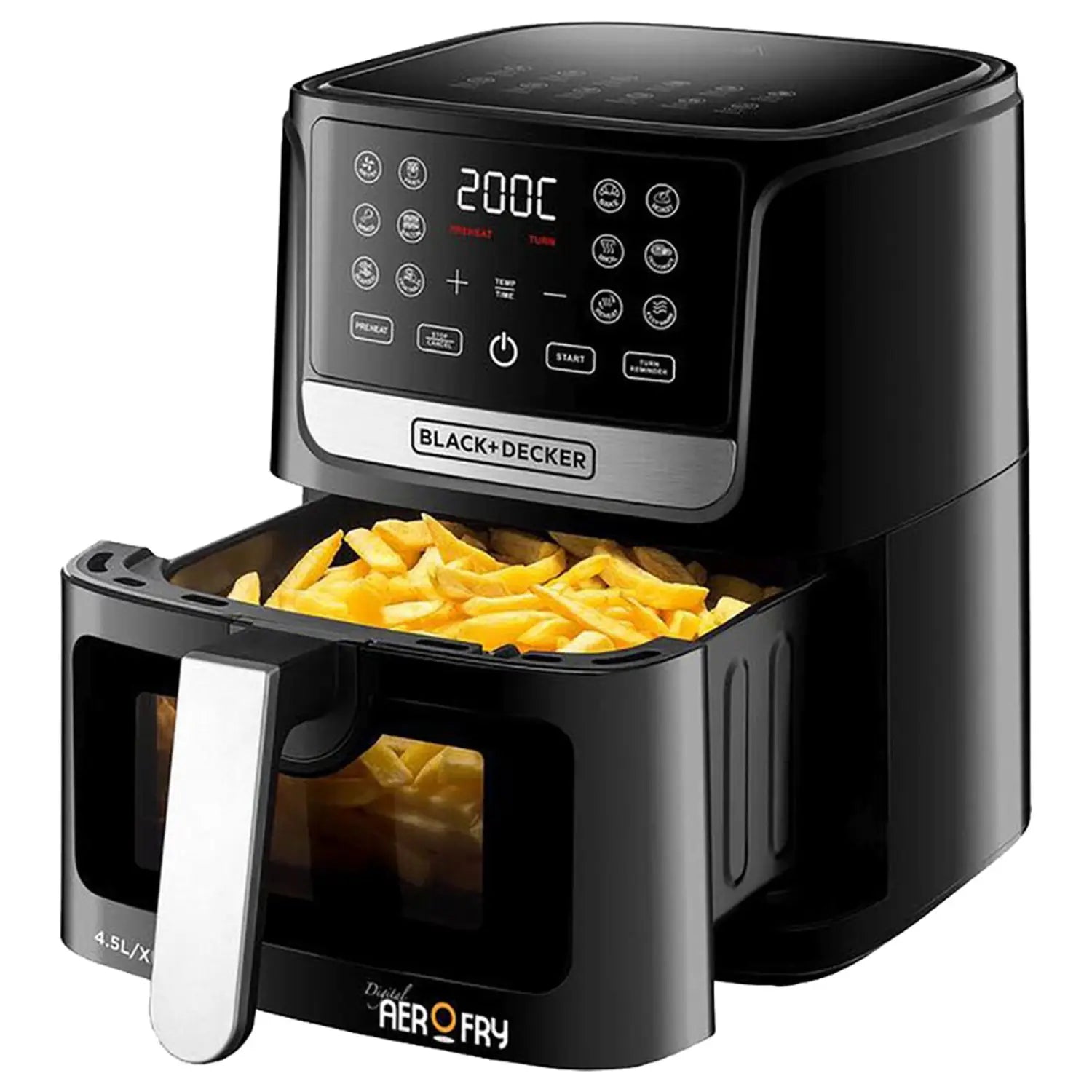 BLACK+DECKER  Digital AerOFry Air Fryer Extra Large 4.5L 1500W  AF4500