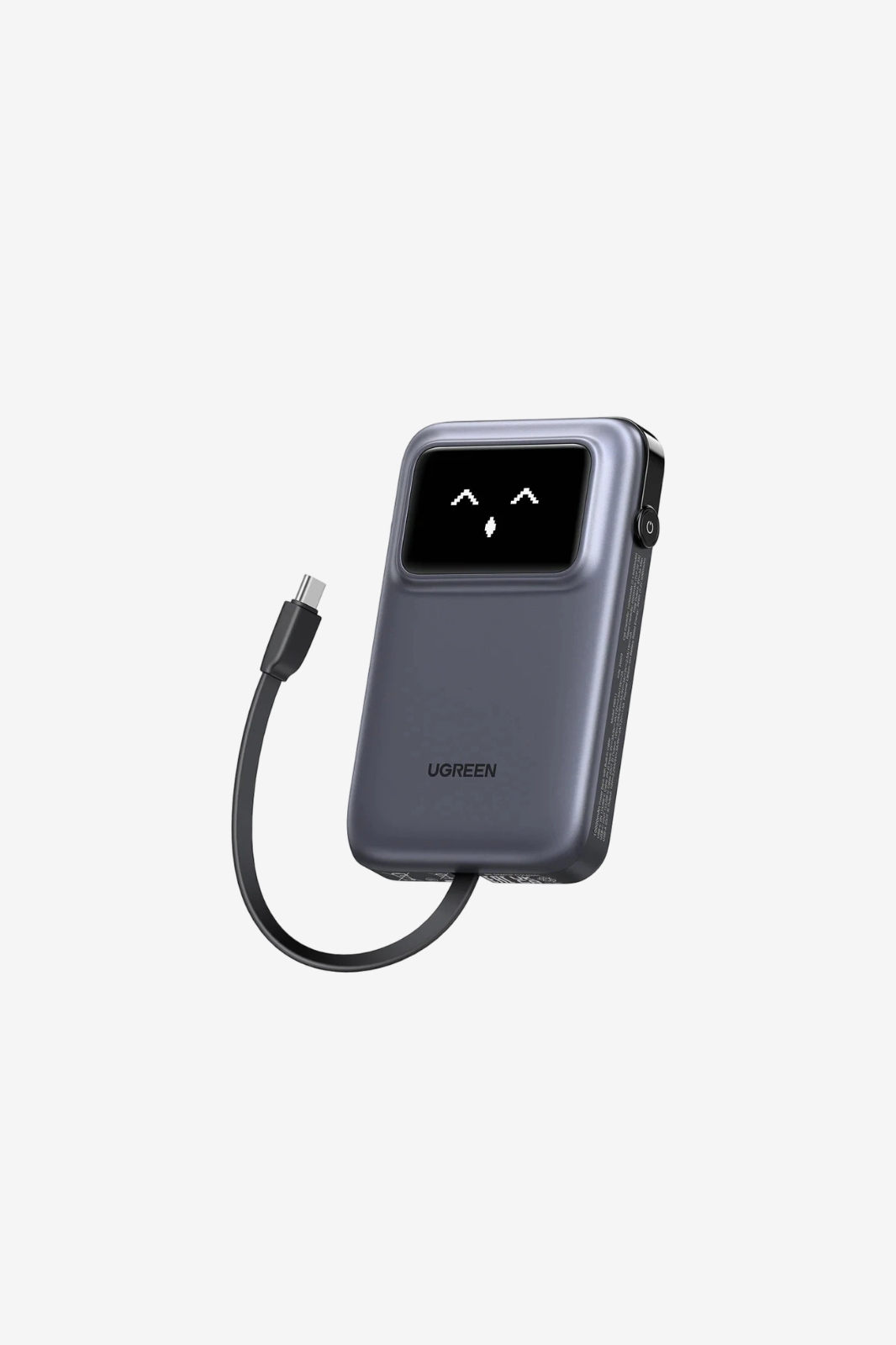 UGREEN Uno Power Bank USB-C and USB Ports with Built-in Cable 10000mAh 30W  PB511 - Gray