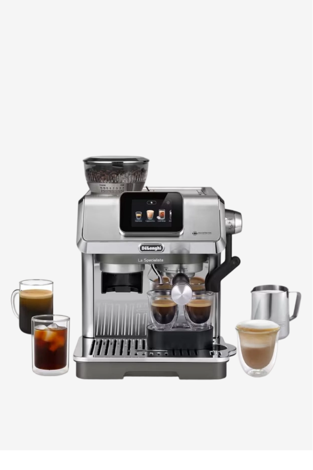 Delonghi La Specialista Touch Bean to Cup Coffee Machine, Silver  EC9455.M