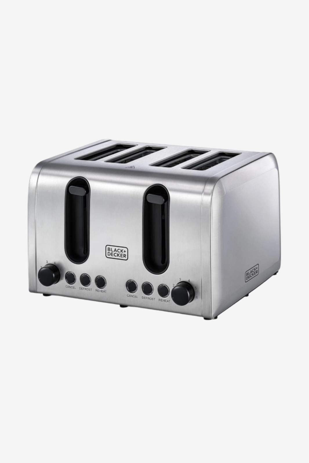 BLACK+DECKER Toaster , 4 Slices 2100 Watt Silver - ET444