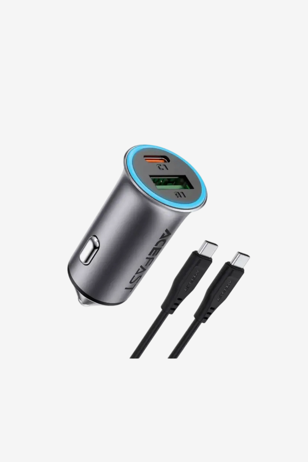ACEFAST  Dual Port (USB-A + USB-C) & Type C to Type C Cable Full Set Car Charger