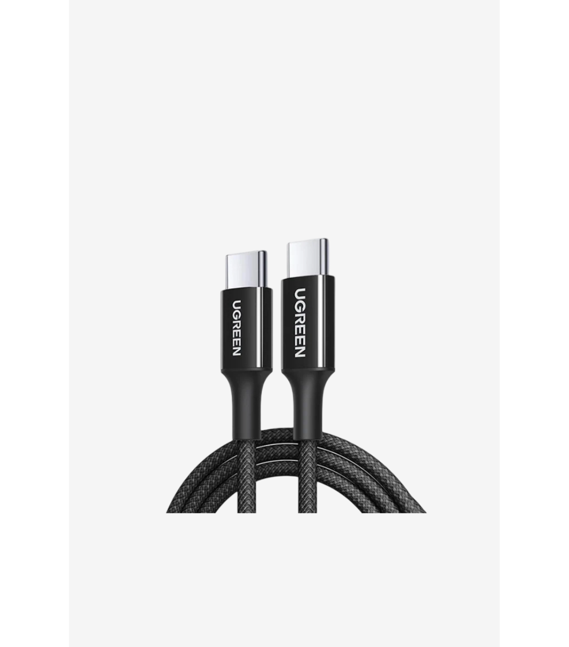 UGREENU USB-C to USB-C ROUND CABLE Fast 60W 1M BLACK