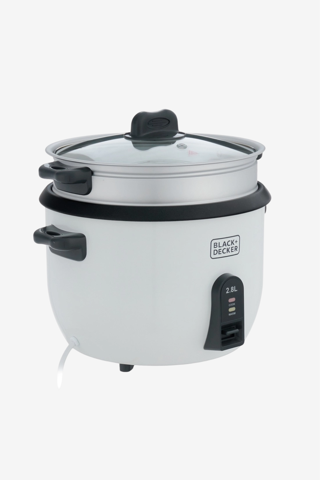 BLACK+DECKER  Rice Cooker , 2.8 Liter 1100 Watt White - RC2850