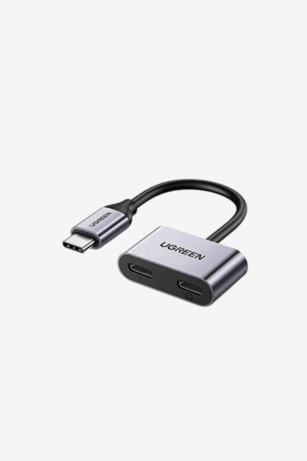 UGREENU 2-IN-1 USB-C TO HEADPHONE & CHARGER ADAPTER Grey