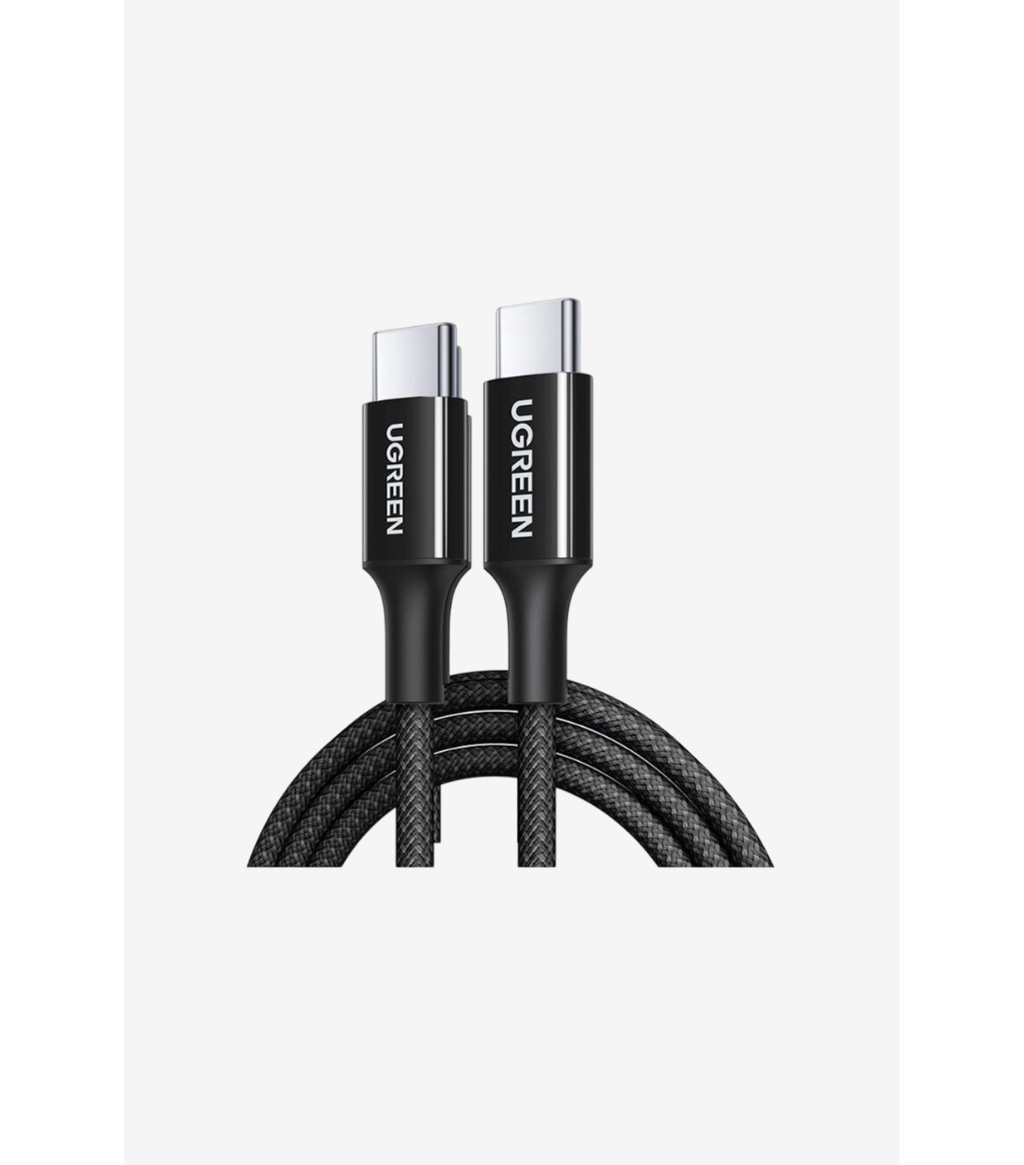UGREEN USB-C to USB-C PD Fast Charging Braided Cable 100W Max 1m-black