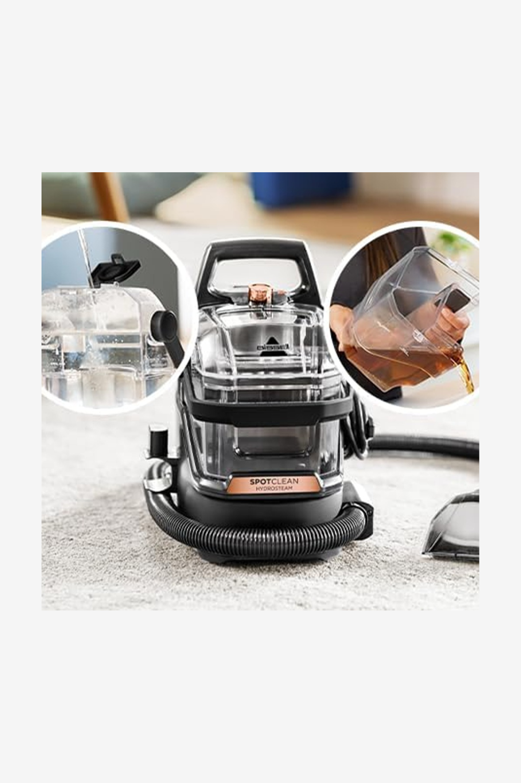 Bissell Spotclean HydroSteam Vacuum Cleaner Black/Gold - 3700E