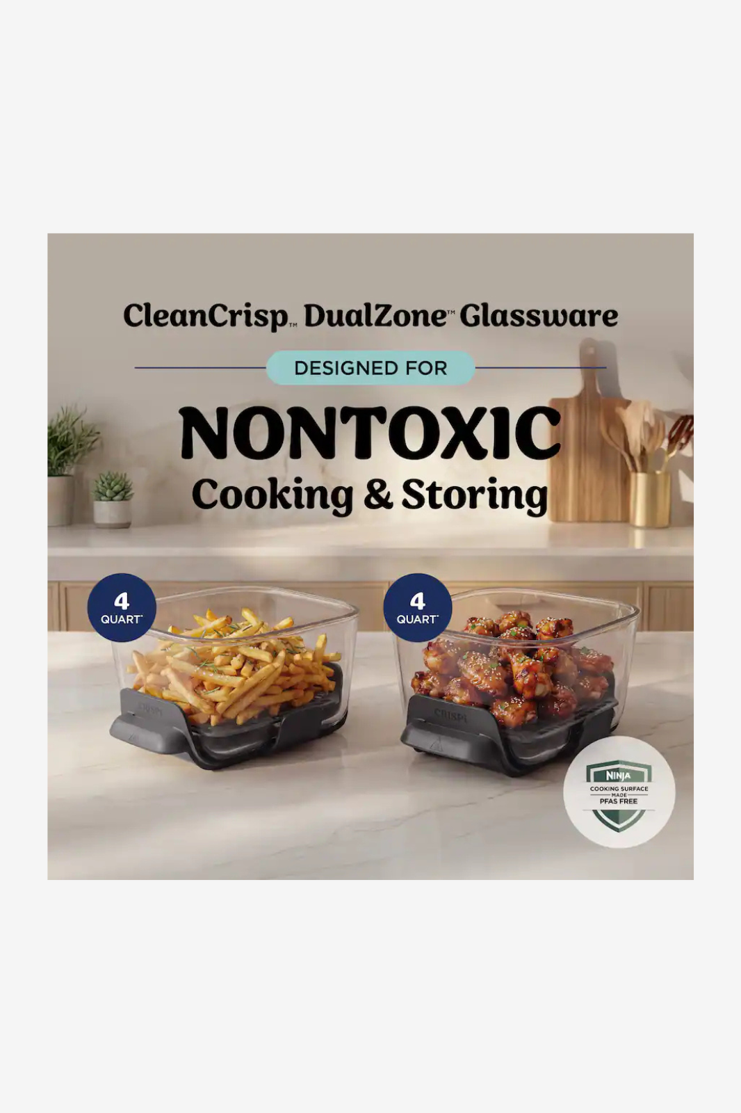 Ninja Crispi DualZone Dual Basket Glass Air Fryer