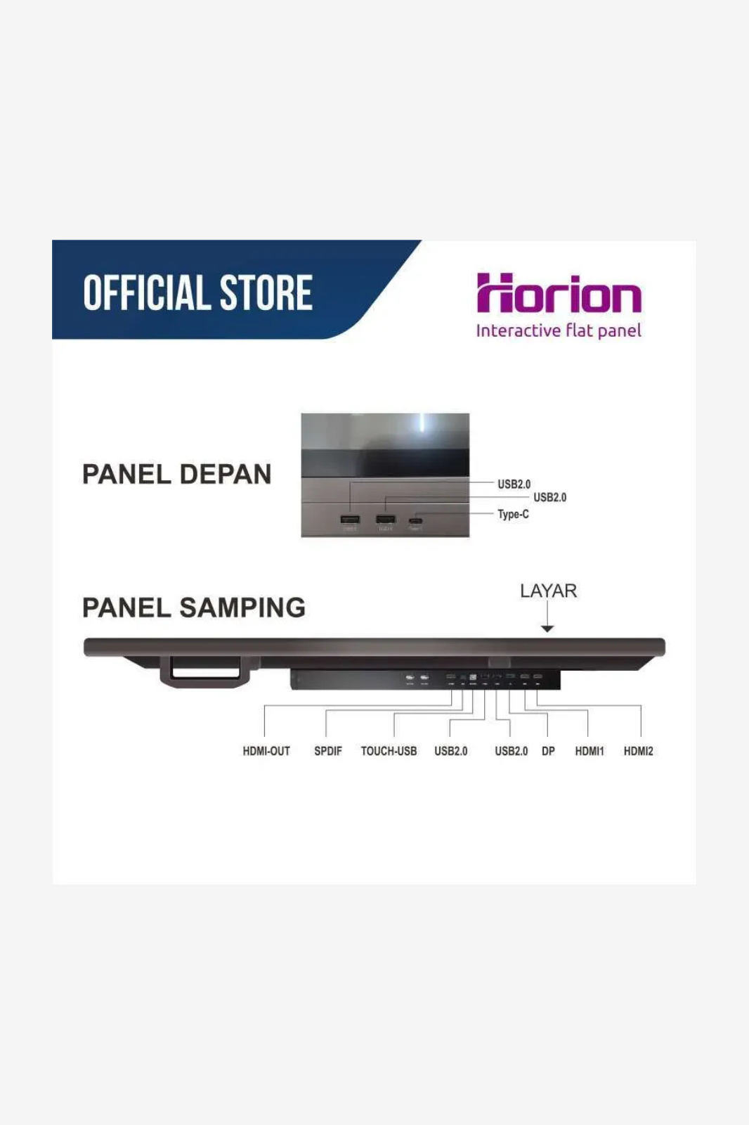 Horion interactive Display K7A for Education