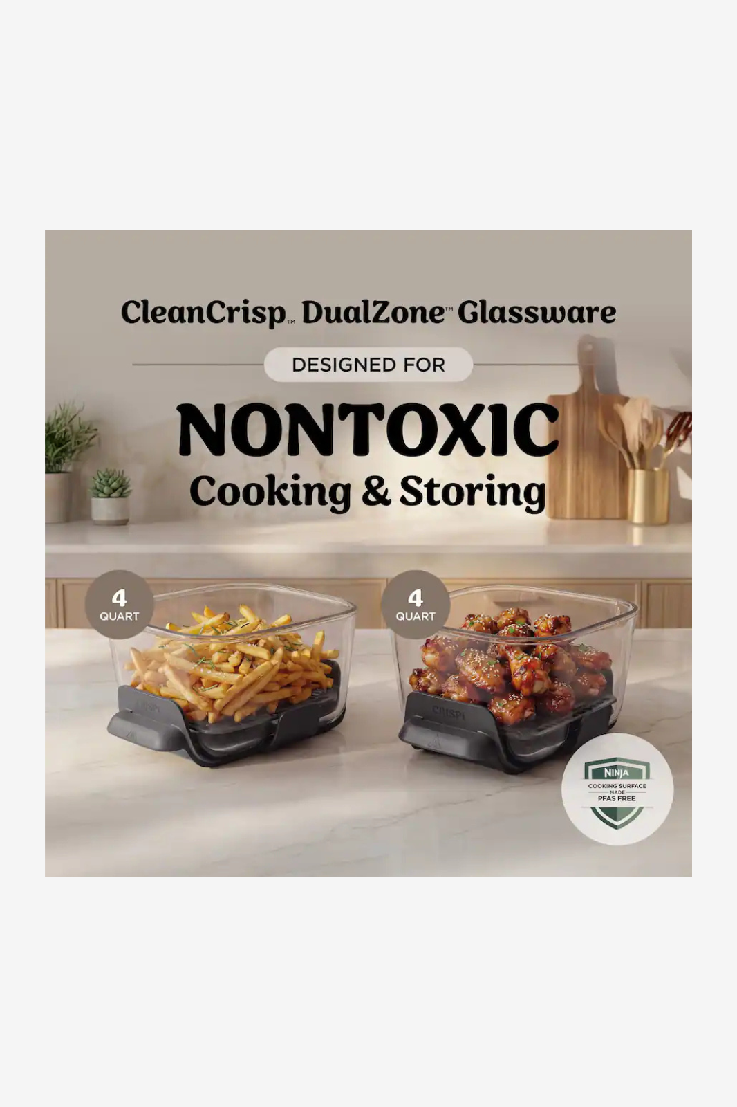 Ninja Crispi DualZone Dual Basket Glass Air Fryer