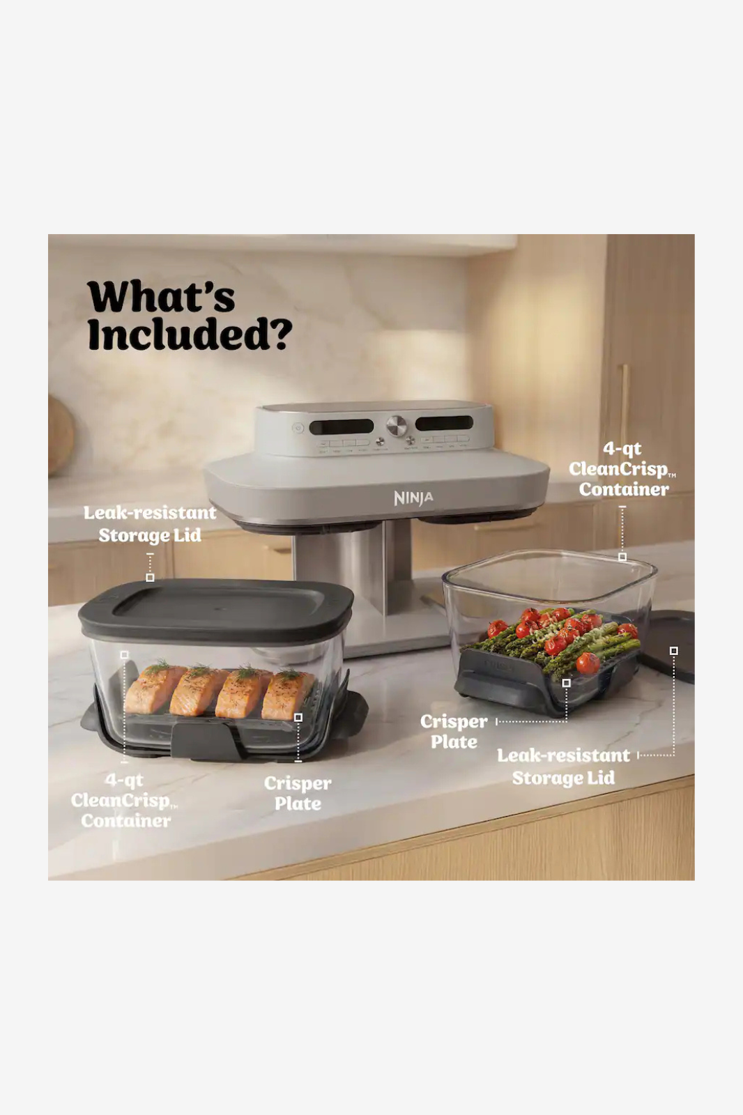 Ninja Crispi DualZone Dual Basket Glass Air Fryer