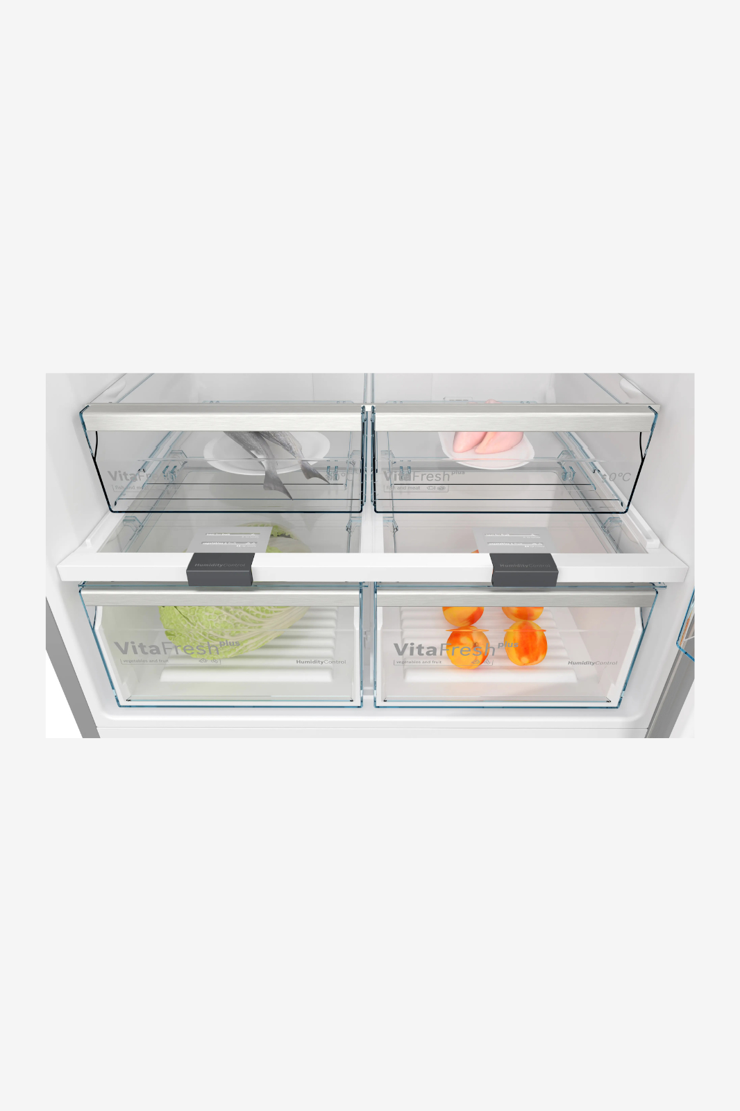 BOSCH Series 6 NoFrost Fridge 687L 2 Door Digital Silver KDN86AI3E9