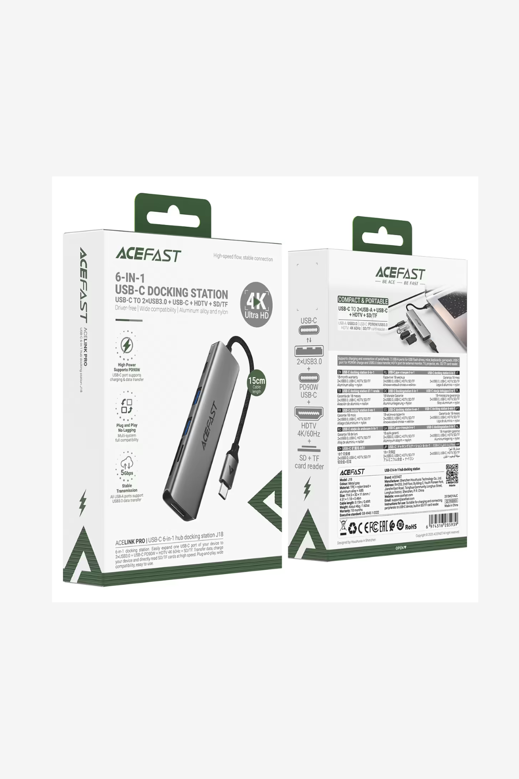 ACEFAST USB-C Docking Station J18 6-in-1