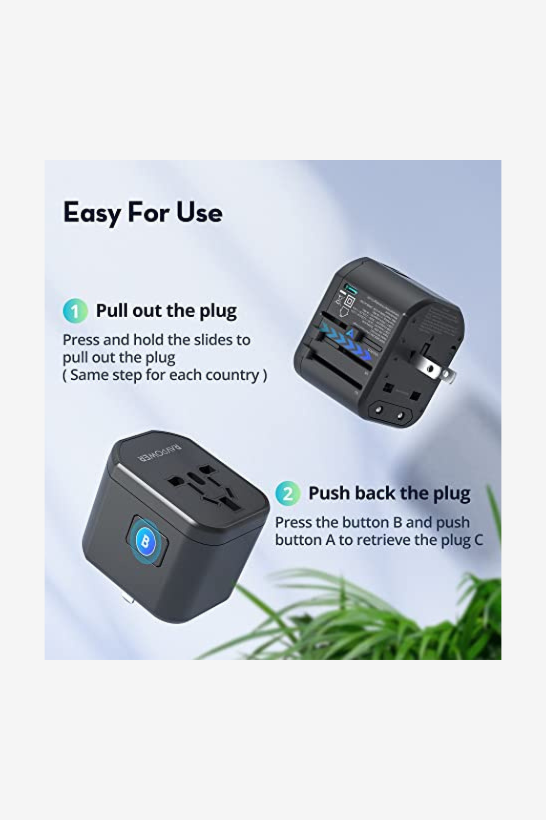 RAVPower RP PC1033 PD PIONEER 20W 3 PORT Travel charger Black Global Version