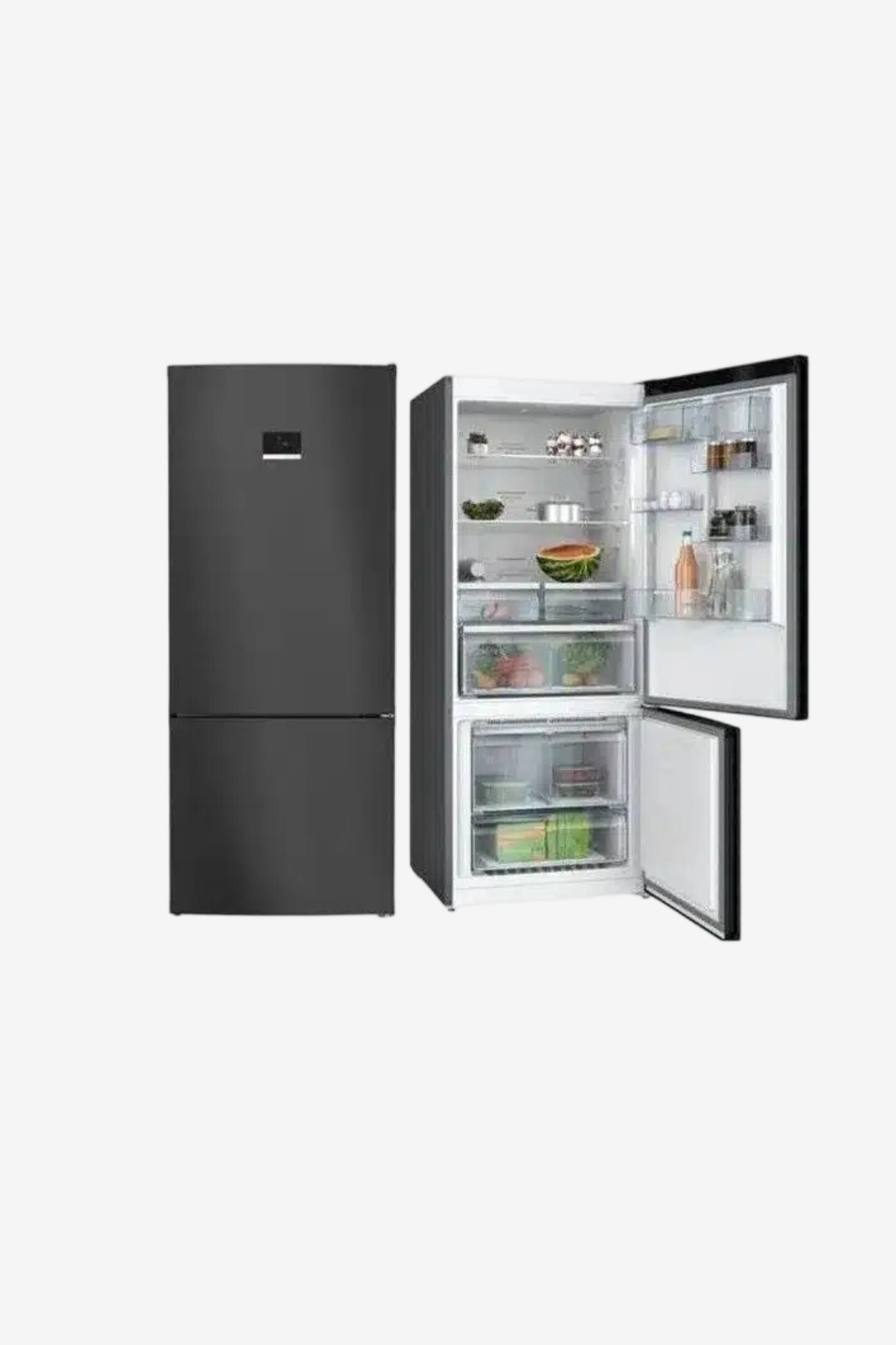 BOSCH Combi Refrigerator 526L No Frost Digital Black KGN76CXEE8