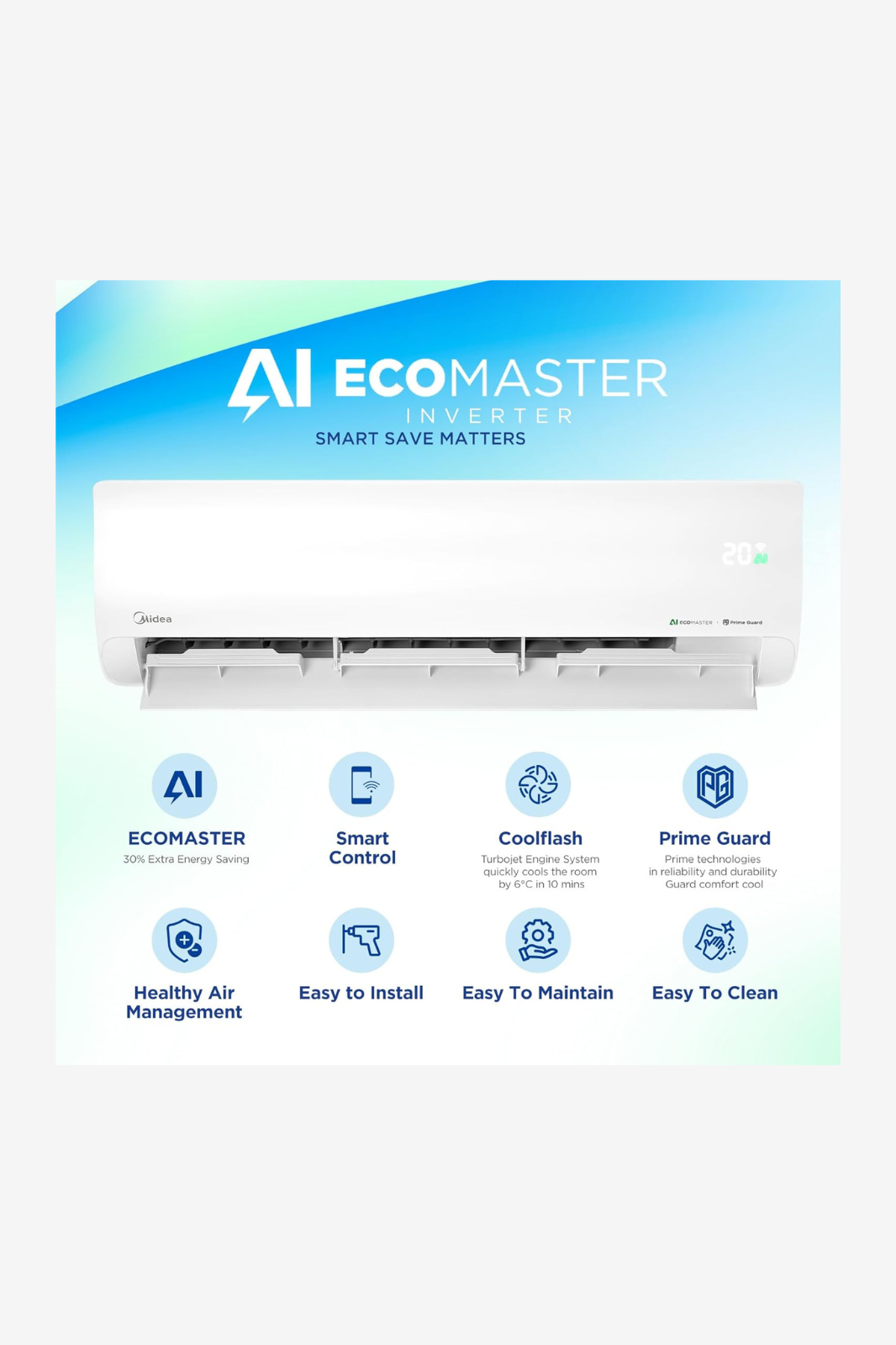 Midea 3 HP Eco Master Cool Inverter Air Conditioner – M1SEFT-24CRDN8F-Q8