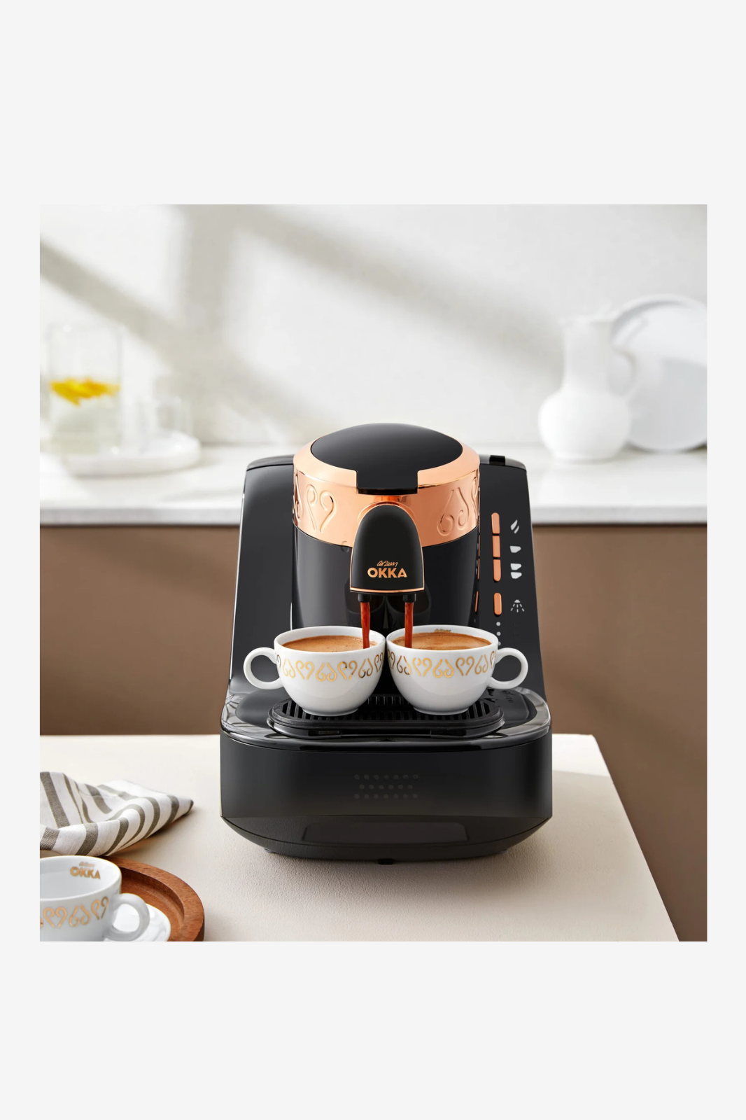 Arzum OKKA Automatic Turkish Coffee Machine – Black, Copper OK001