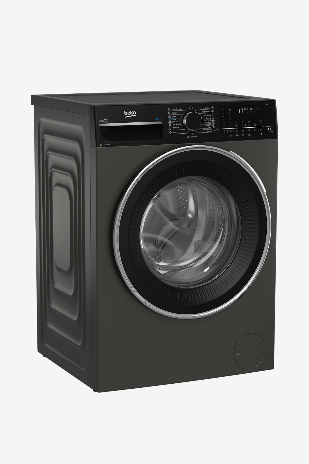 Beko Fully Automatic Clothes Dryer 10 kg 1600 RPM Digital Inverter Steam Gray B3WFU501040MCI