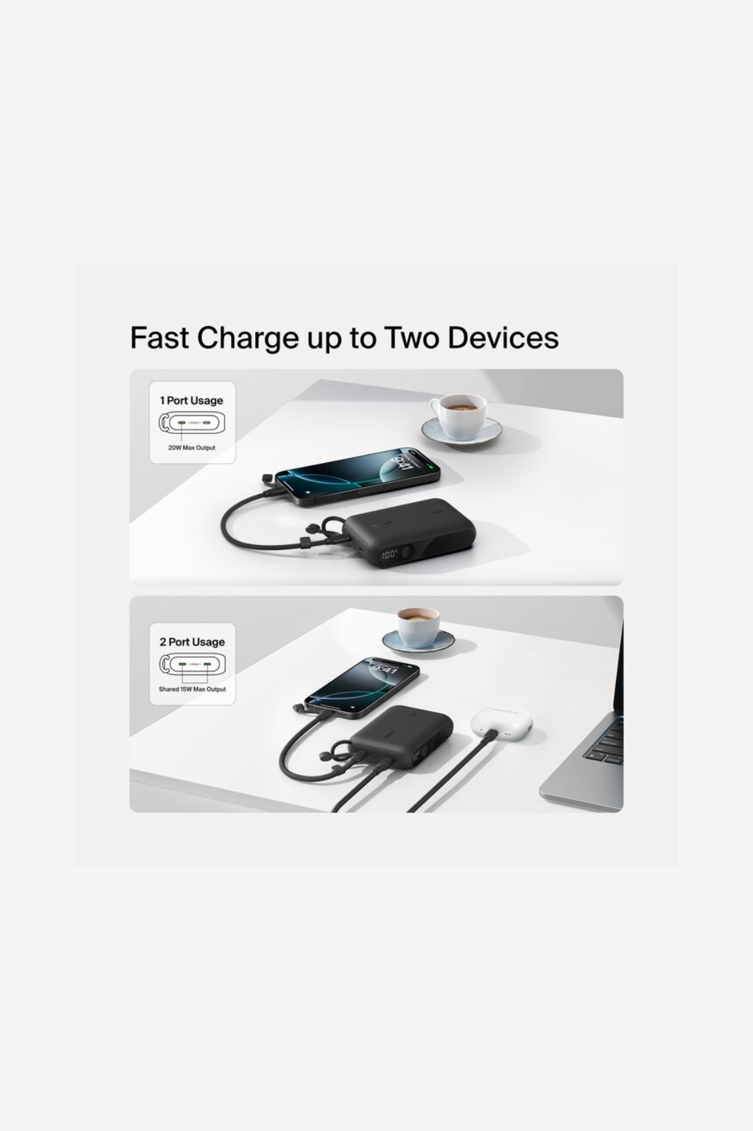 Belkin - BoostCharge Power Bank 10K with Display