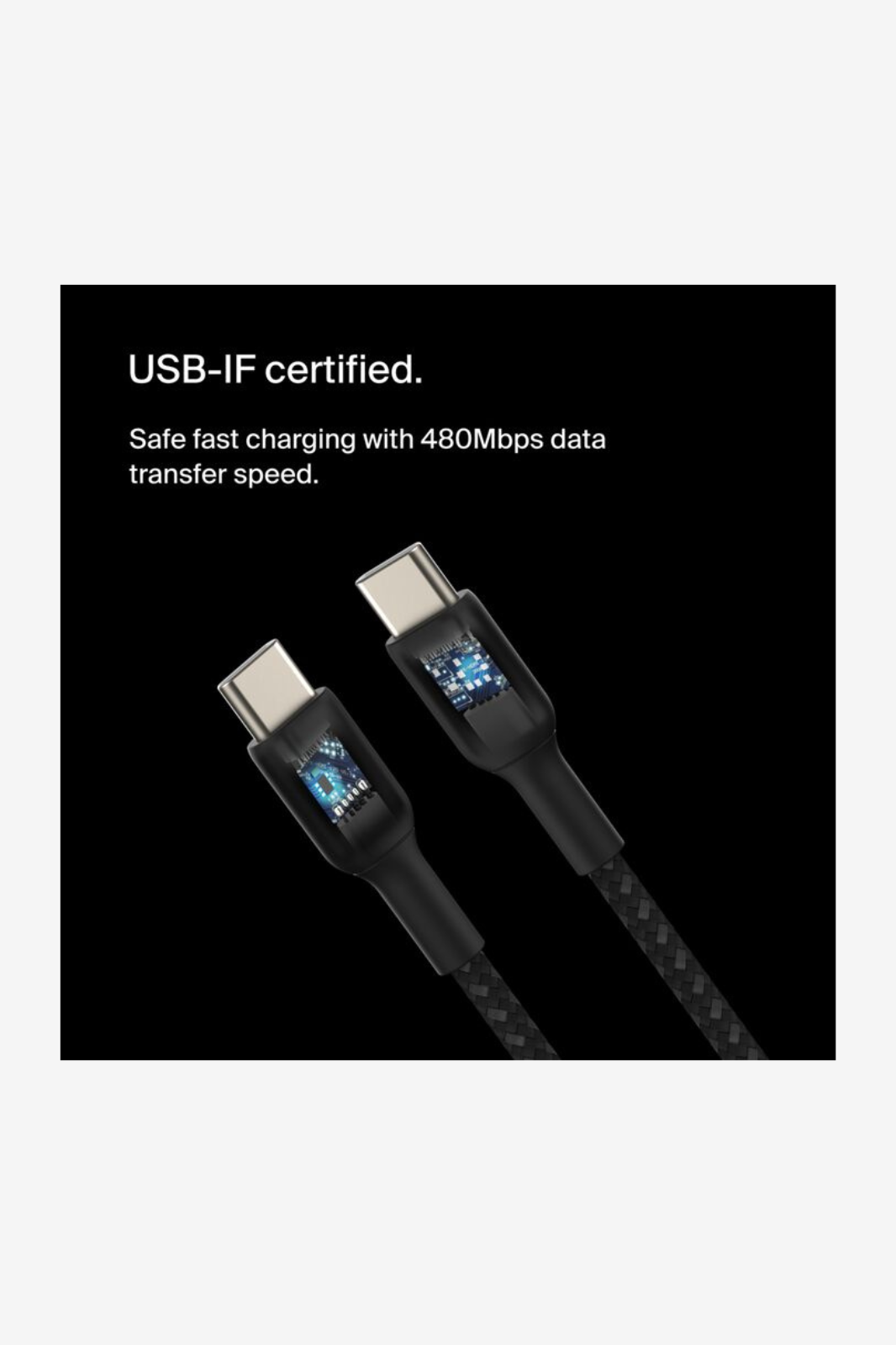 Belkin - BoostCharge pro Braided Usb-C to Usb-C Cable 60w