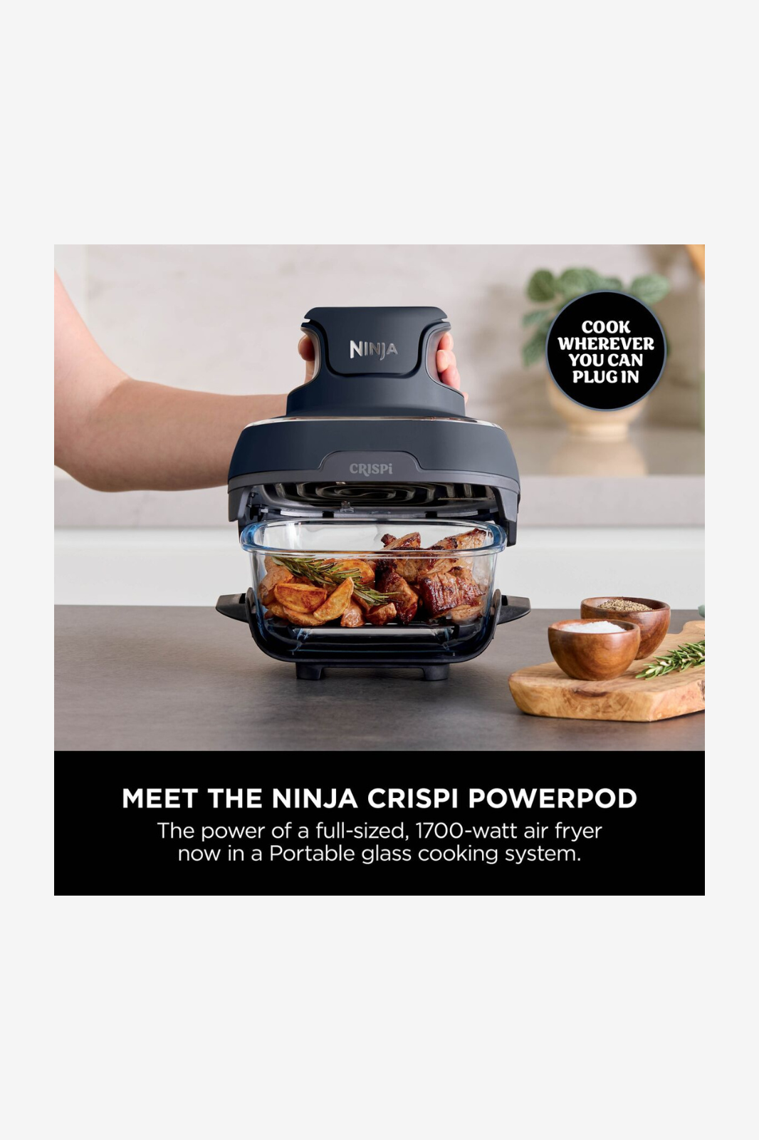 Ninja CRISPi 4-in-1 Portable Glass Air Fryer